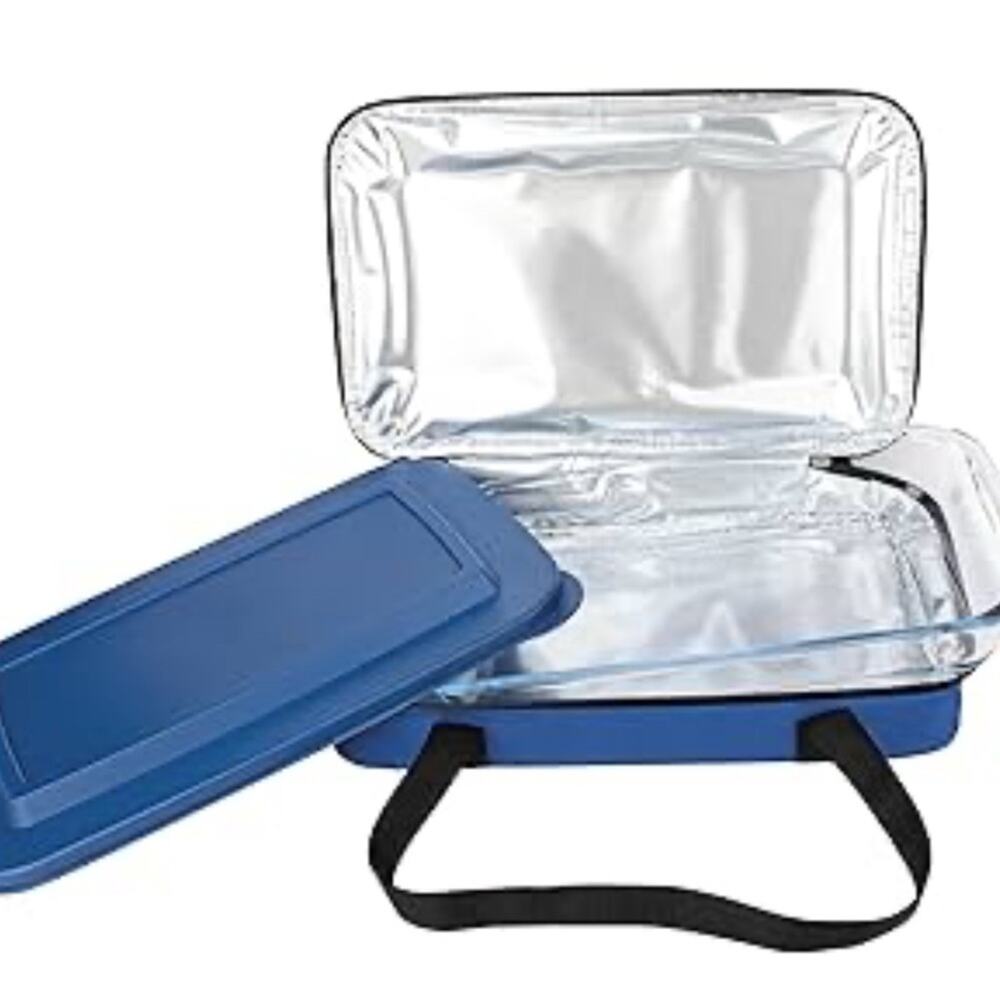 NEW Le Regalo Glass Casserole Insulated Carry Bag 3 Quart microwave oven safe